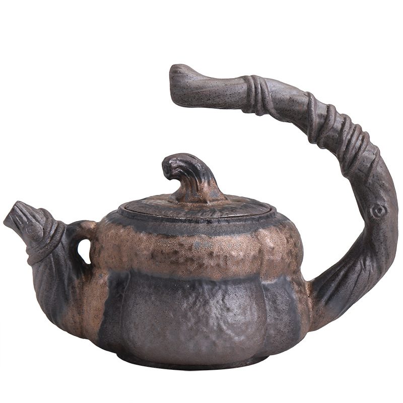 古早燒鎏金南瓜茶壺- 南山居