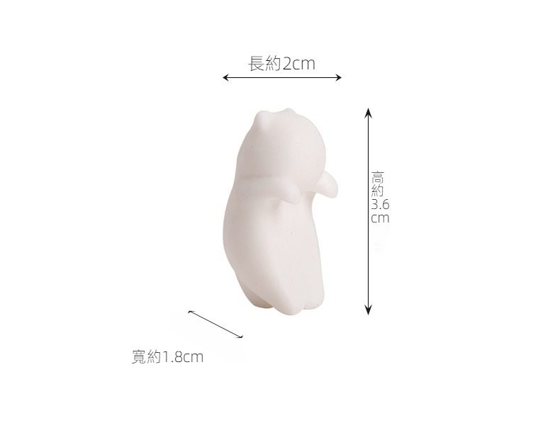 白瓷貓咪掛件茶寵，南山居精緻陶瓷茶寵，造型圓潤可愛的純白小熊擺件，適合擺放於茶桌增添禪意氛圍。