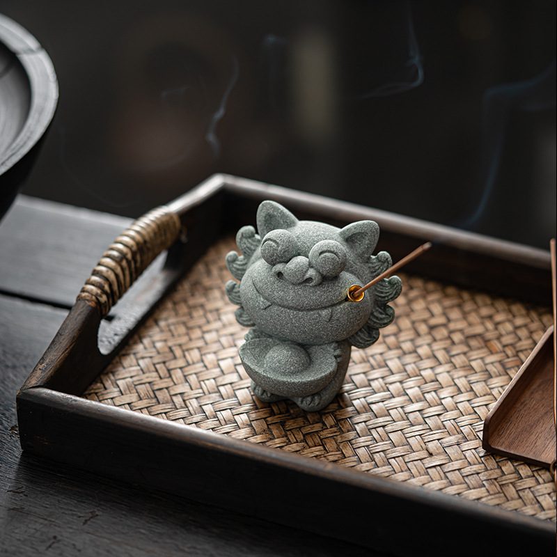 青砂石風獅爺茶寵擺件- 南山居