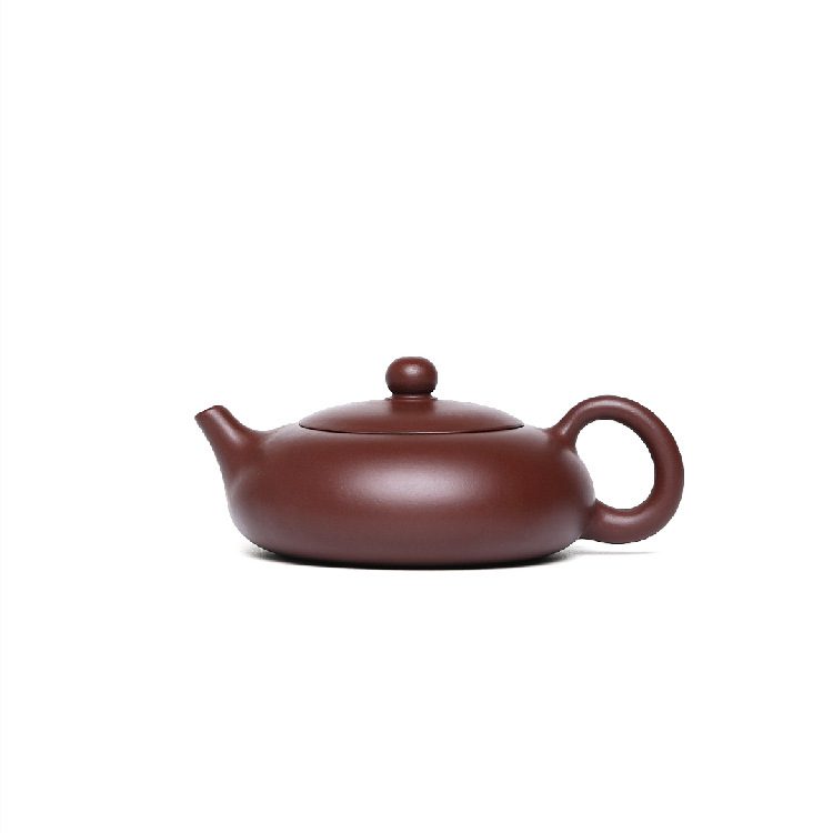 宜興紫砂壺原礦紫泥扁西施茶壺(130ml) - 南山居