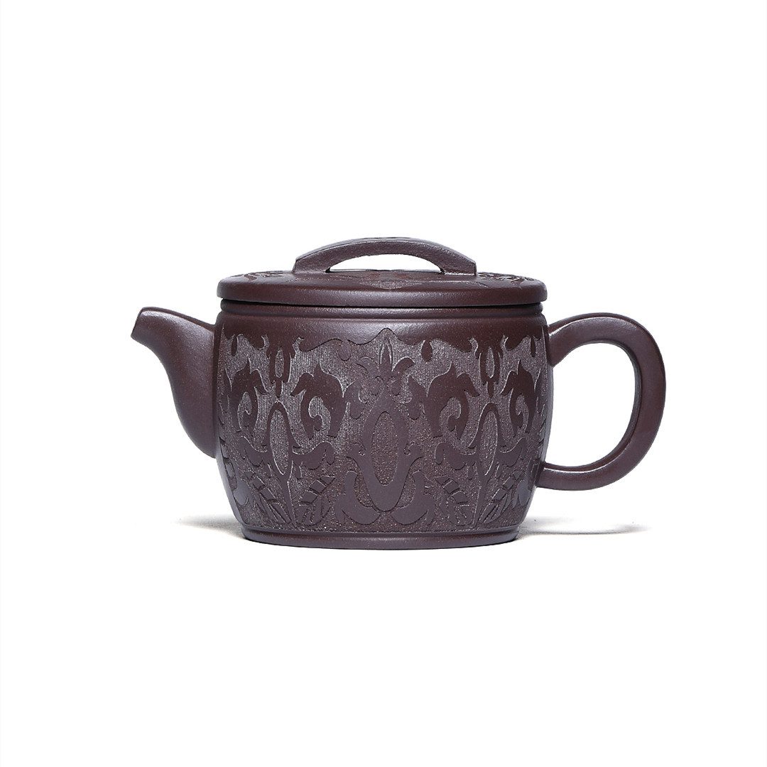 宜興紫砂壺原礦紫泥漢瓦茶壺(260ml) - 南山居