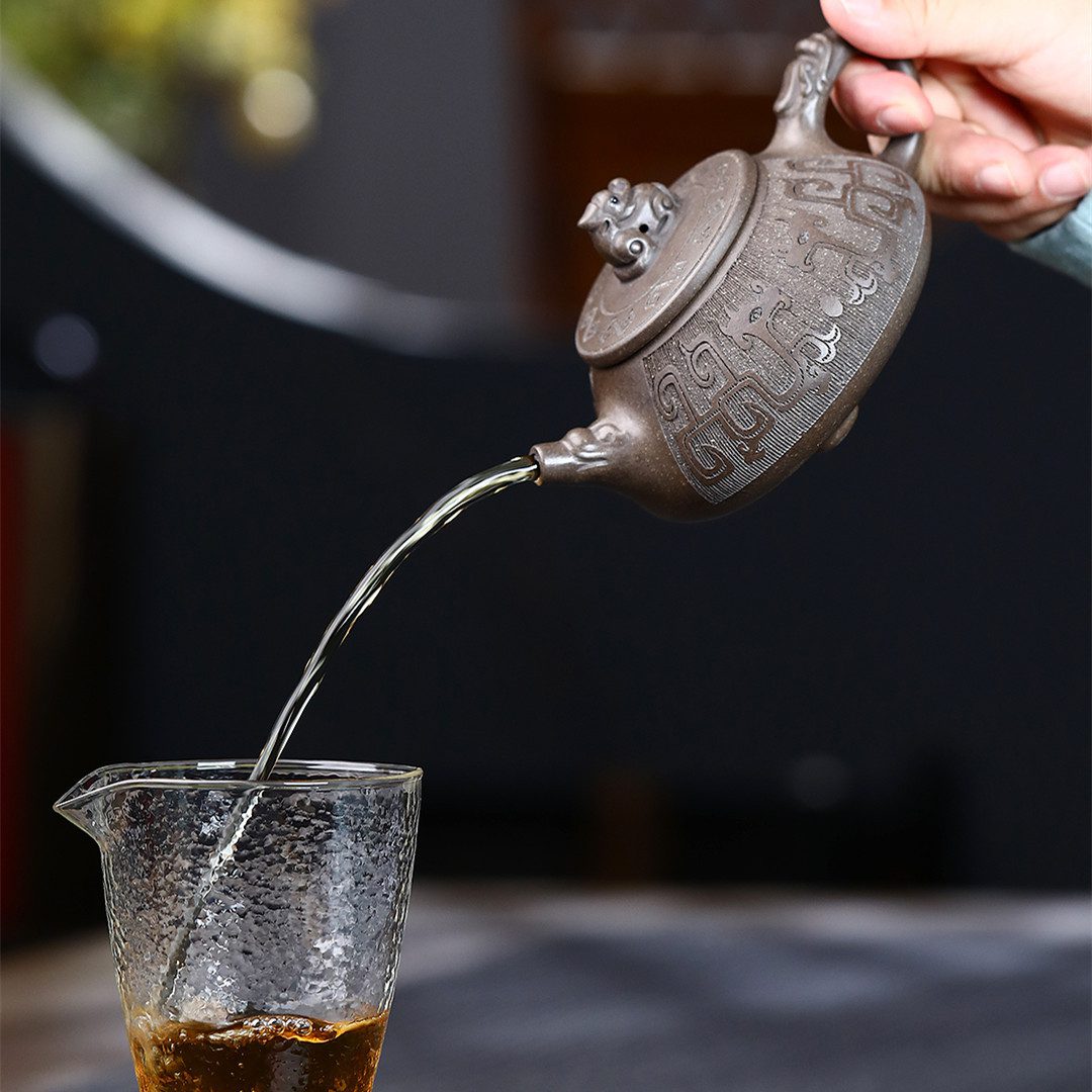 宜興紫砂壺原礦古銅泥龍泉壺(260ml) - 南山居