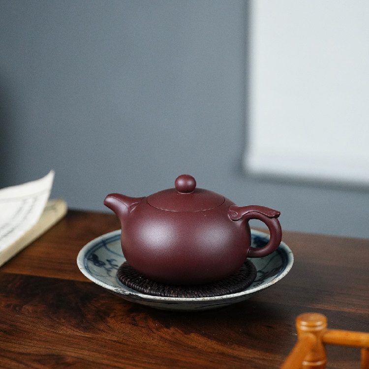 宜興紫砂壺原礦紫泥如意西施茶壺(240ml) - 南山居