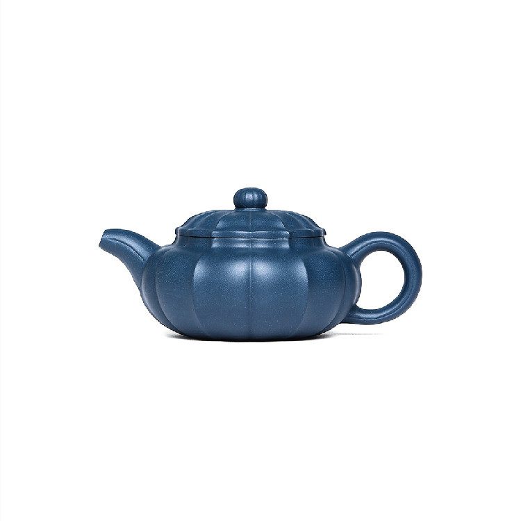 宜興紫砂壺原礦天青泥筋紋仿古茶壺(260ml) - 南山居