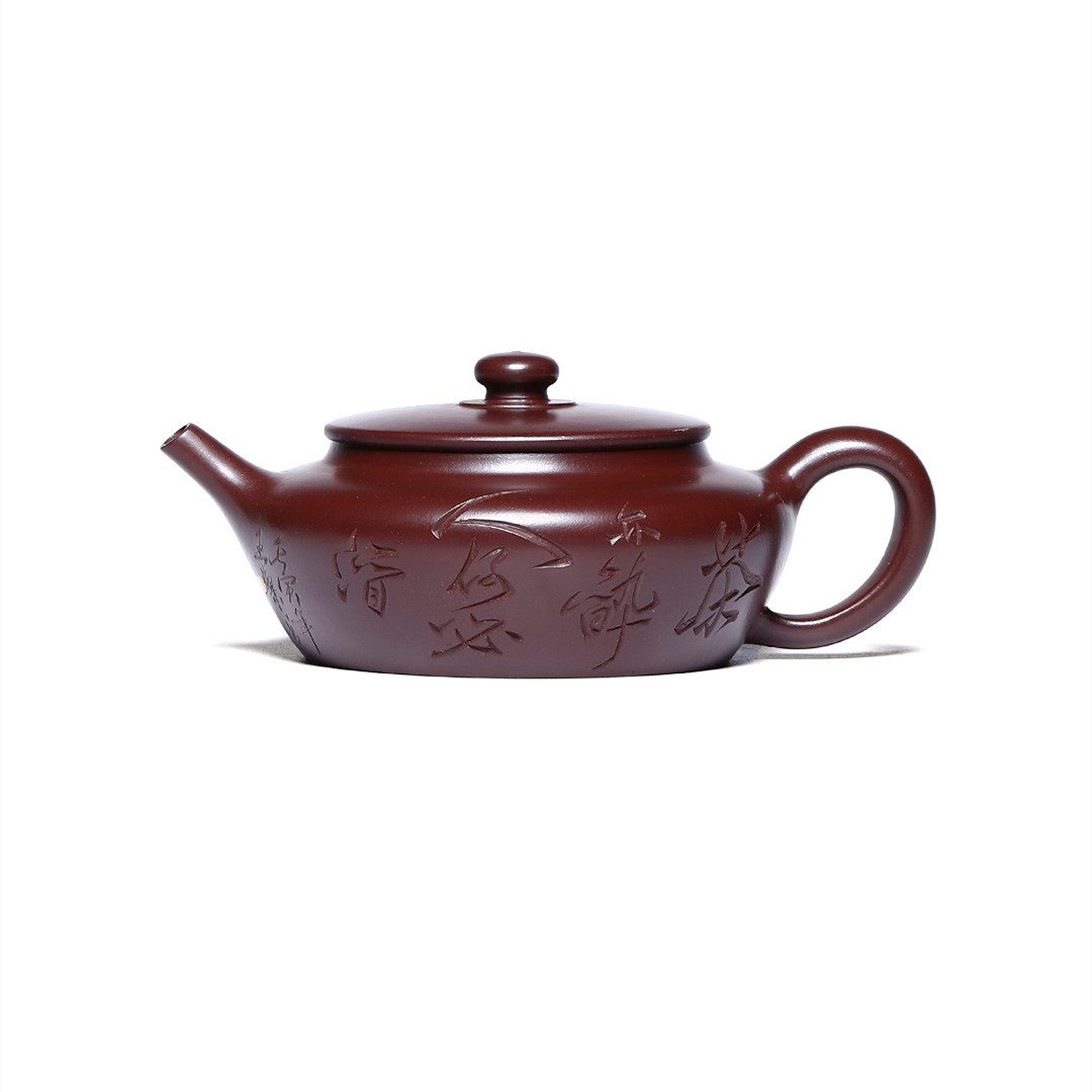 孟臣款紫砂壺】 中國宜興紫砂唐物煎茶道具茶器朱泥急須