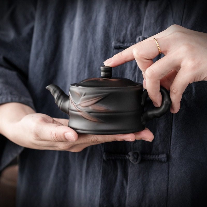 紫陶清溪竹韻茶壺- 南山居