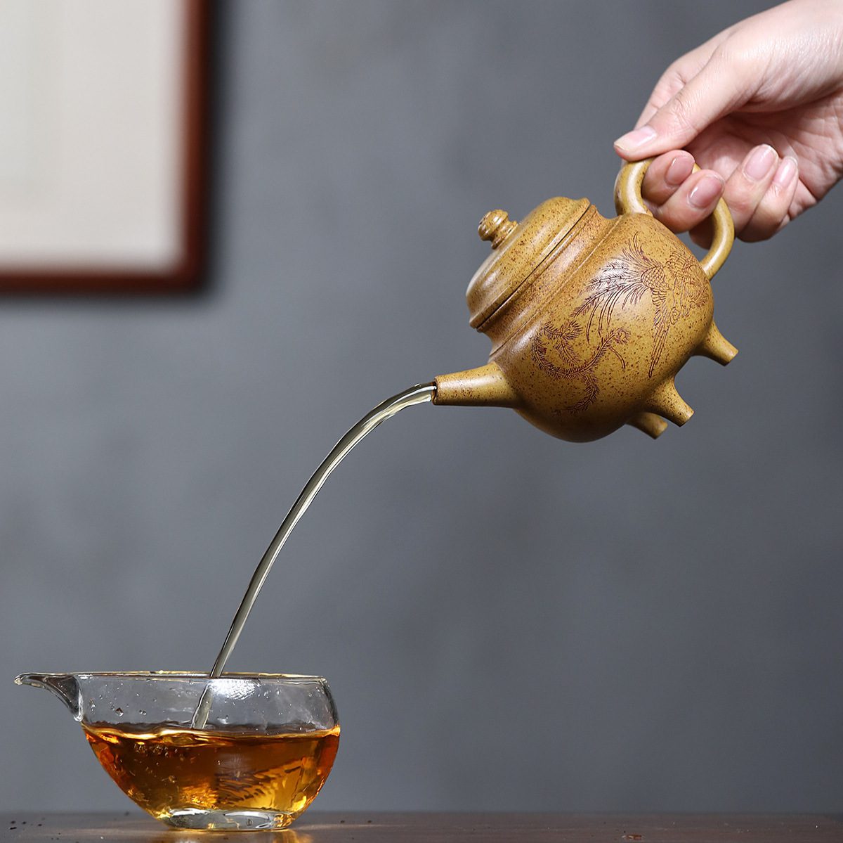 宜興茶壺 銘物】-1963年日本收回中國宜興四杯標準水平壺-球網孔珍藏極品收藏釋出