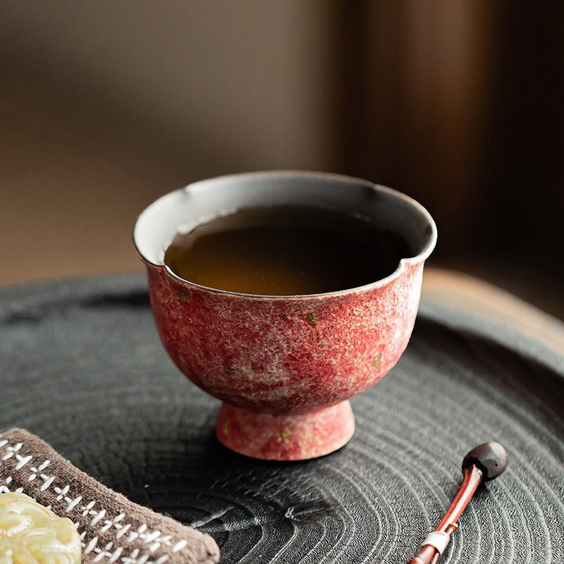 岩礦彩陶花口杯- 南山居
