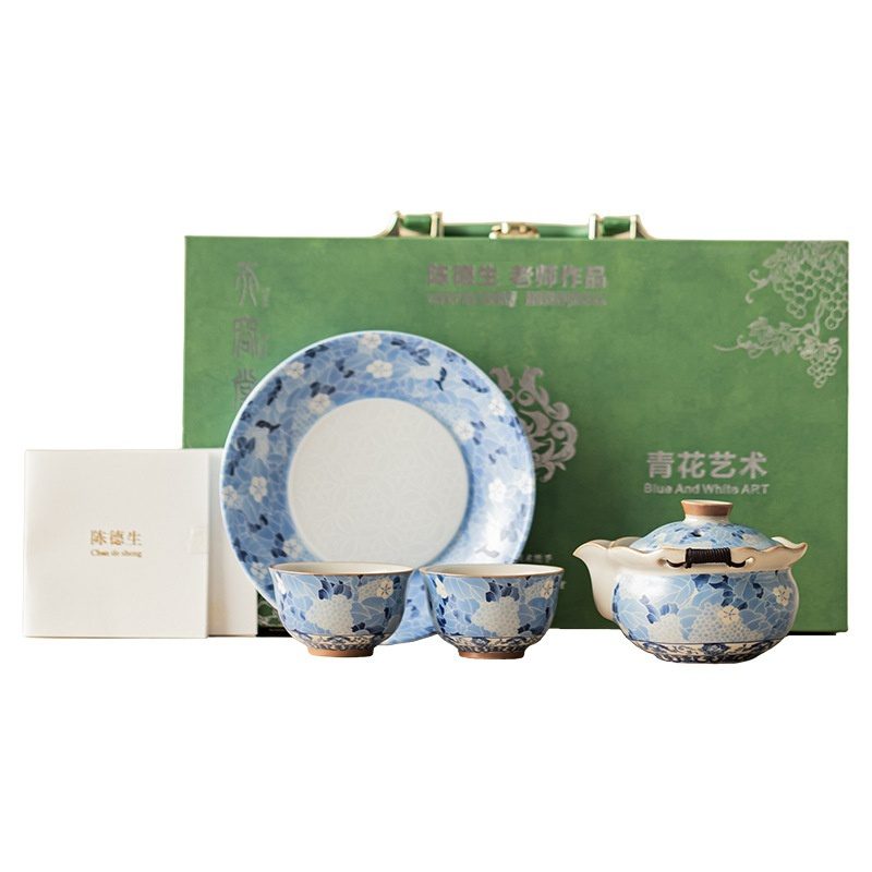 青花汝窯手抓壺套組禮盒- 南山居