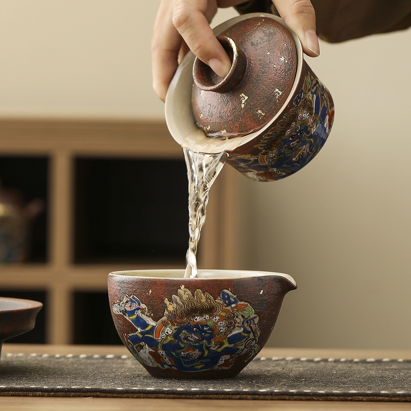 手繪唐卡茶具- 倉舟公道杯- 南山居