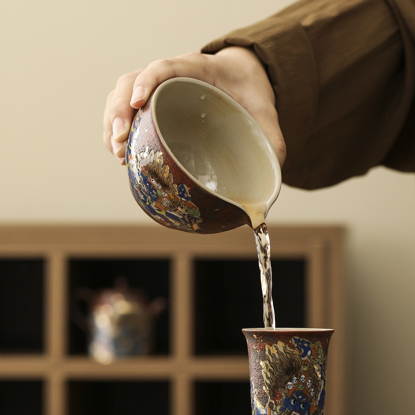 手繪唐卡茶具- 倉舟公道杯- 南山居