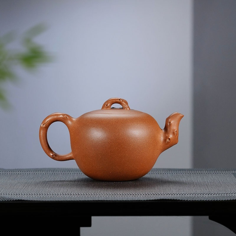 松鼠葡萄壶谁做的好 極上品 貴重 柘植木手彫 松鼠紋 茶壺 酒壺 置物 文