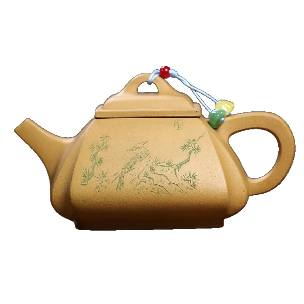 宜興茶壺 宜興紫砂壺原礦黃金段泥松韻靜觀壺(290ml) - 南山居