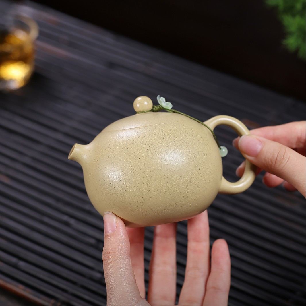 宜興紫砂壺原礦本山綠泥河豚西施壺(190ml) - 南山居