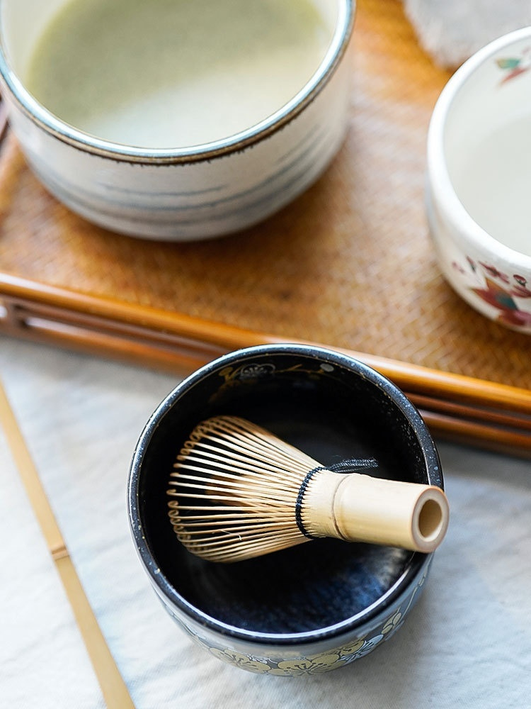 天目梅熊川形抹茶碗野點茶筅套組 / 日本美濃燒 商品詳情圖 5