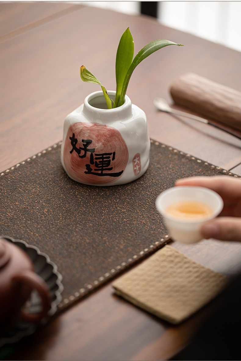 陶瓷水培花瓶 桌面擺件 綠植花插 商品詳情圖 8