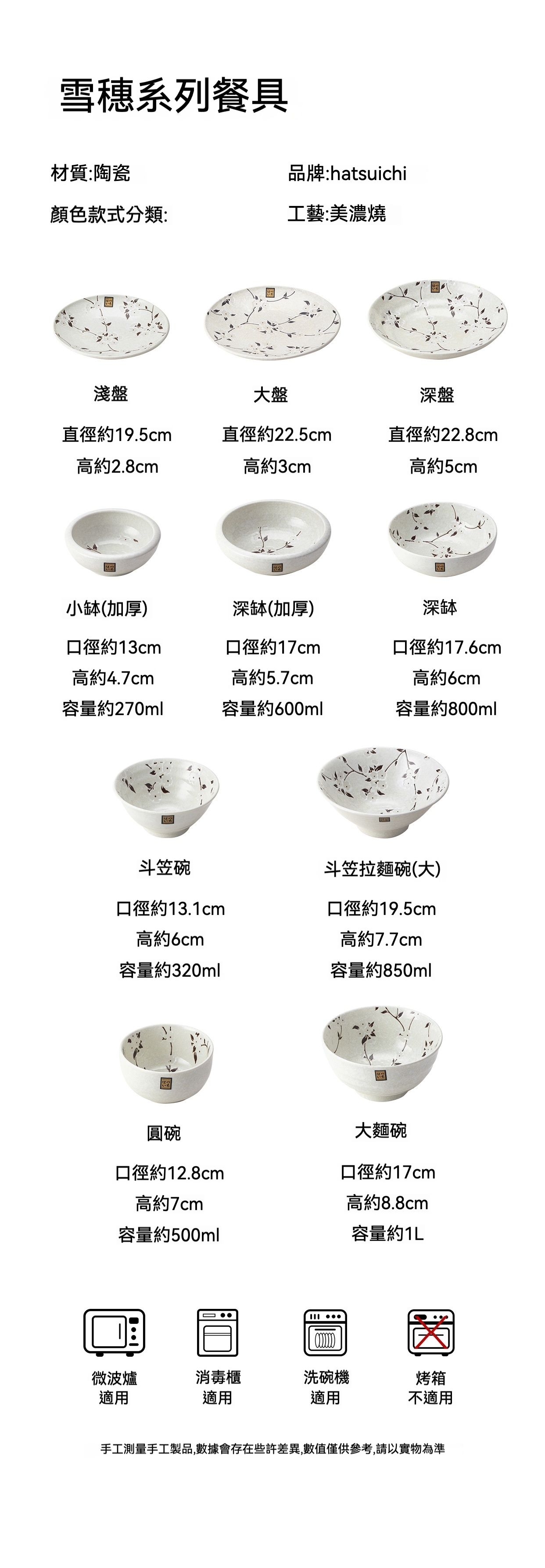 雪穗餐碗盤系列 / 日本美濃燒 / 千代源 商品詳情圖 8