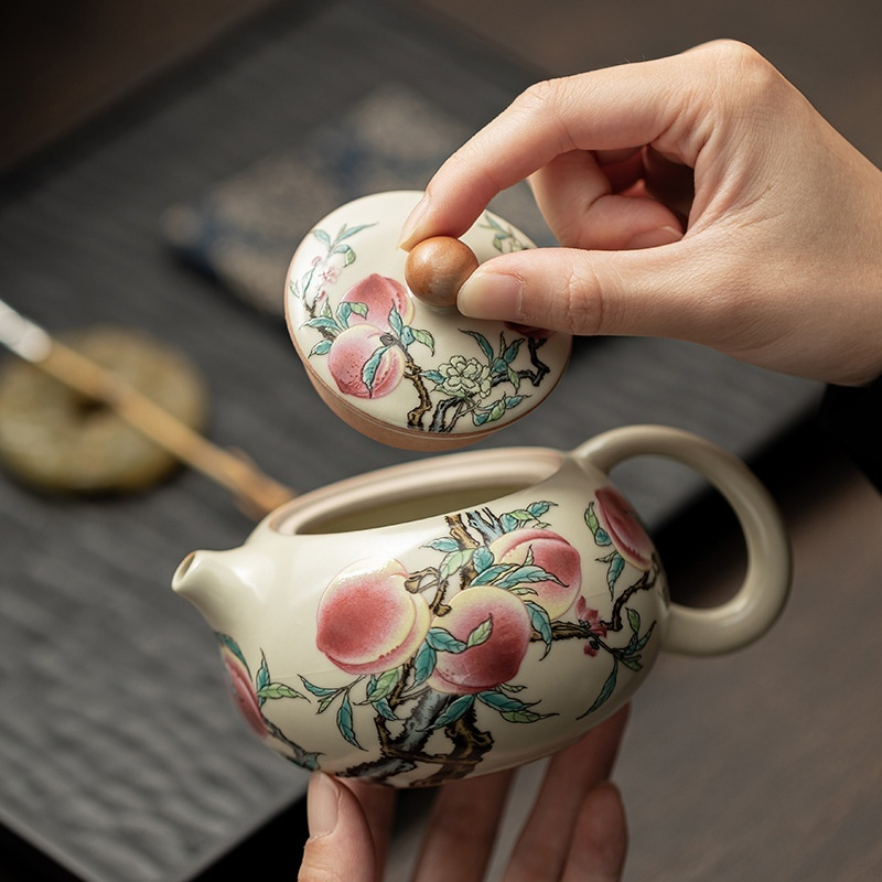 仿古汝窯九桃西施壺- 南山居