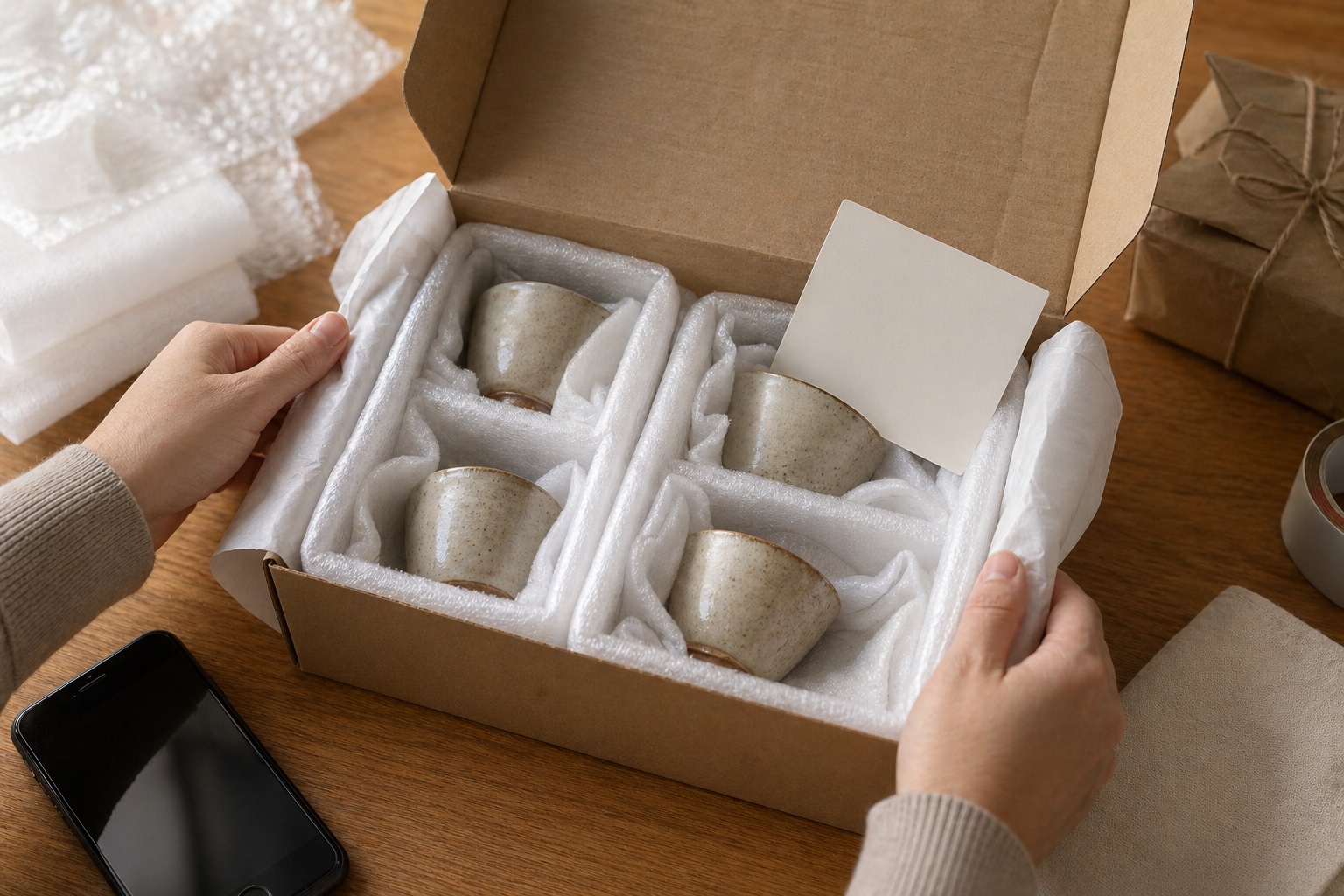 收到茶具包裹時核對訂單與物流資訊，避免不明貨到付款包裹