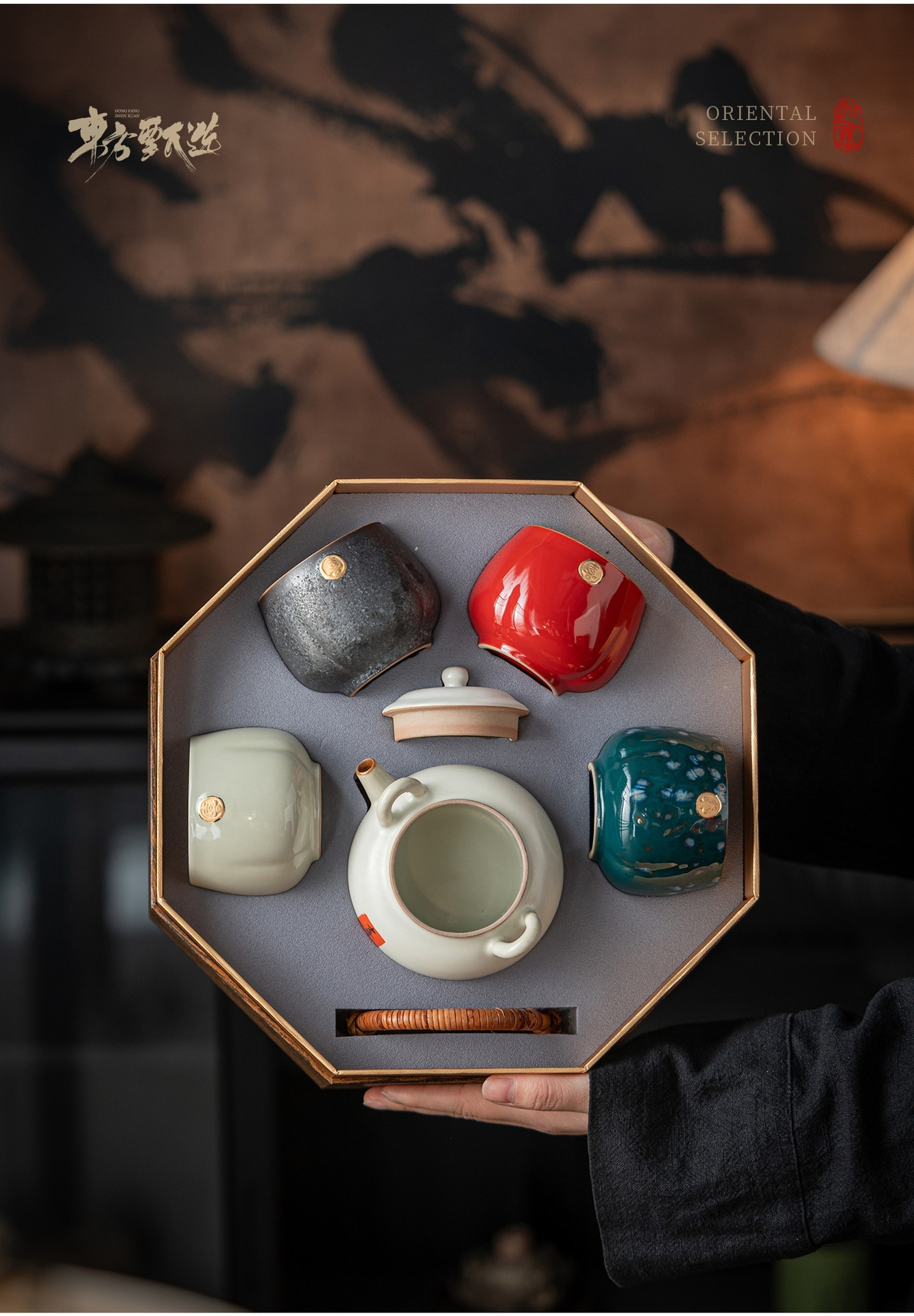 月白汝窯五福臨門茶具套組 商品詳情圖 15