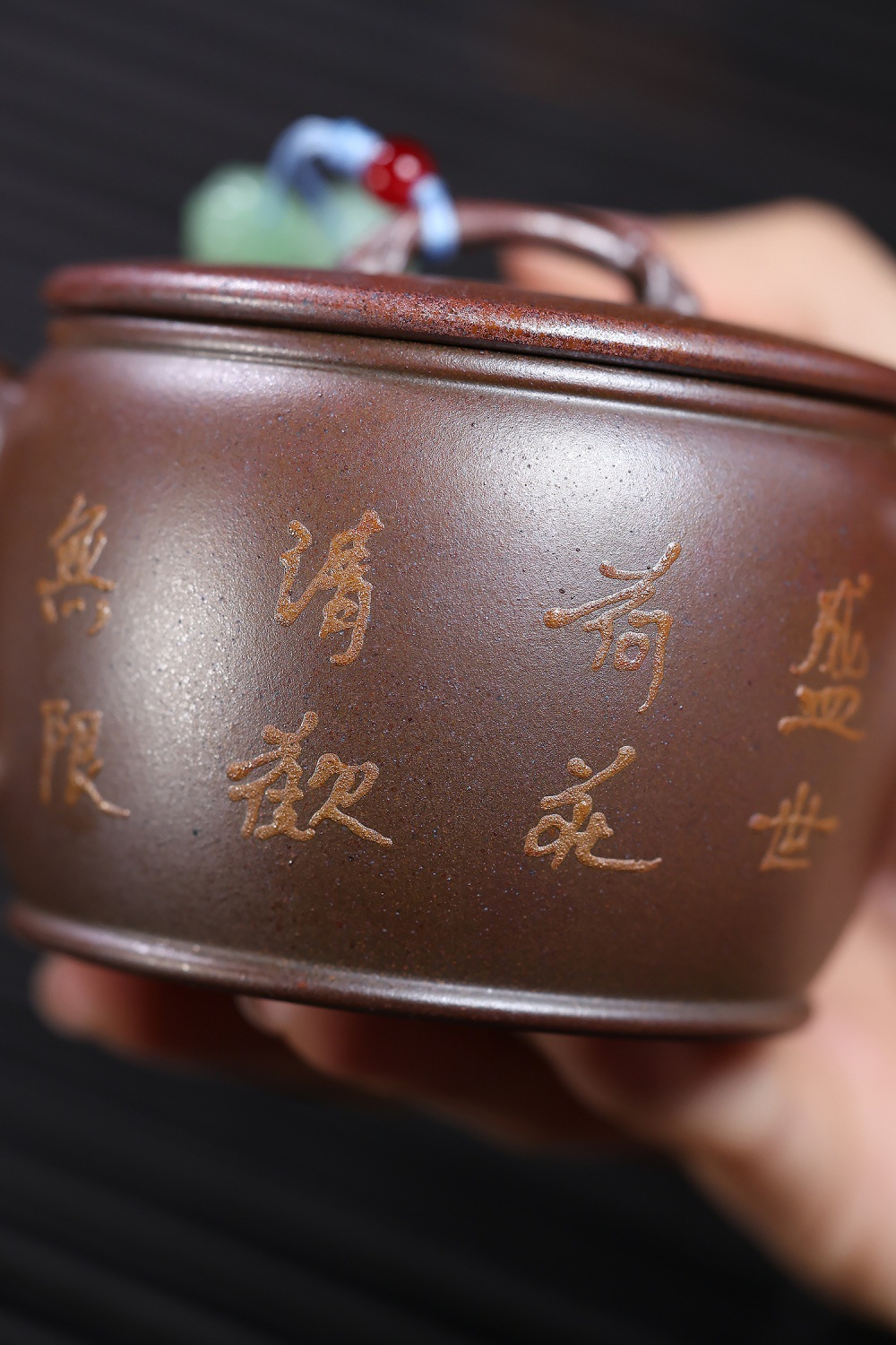 宜興紫砂壺原礦龍骨金砂荷趣漢瓦壺 (170ml) 商品詳情圖 7
