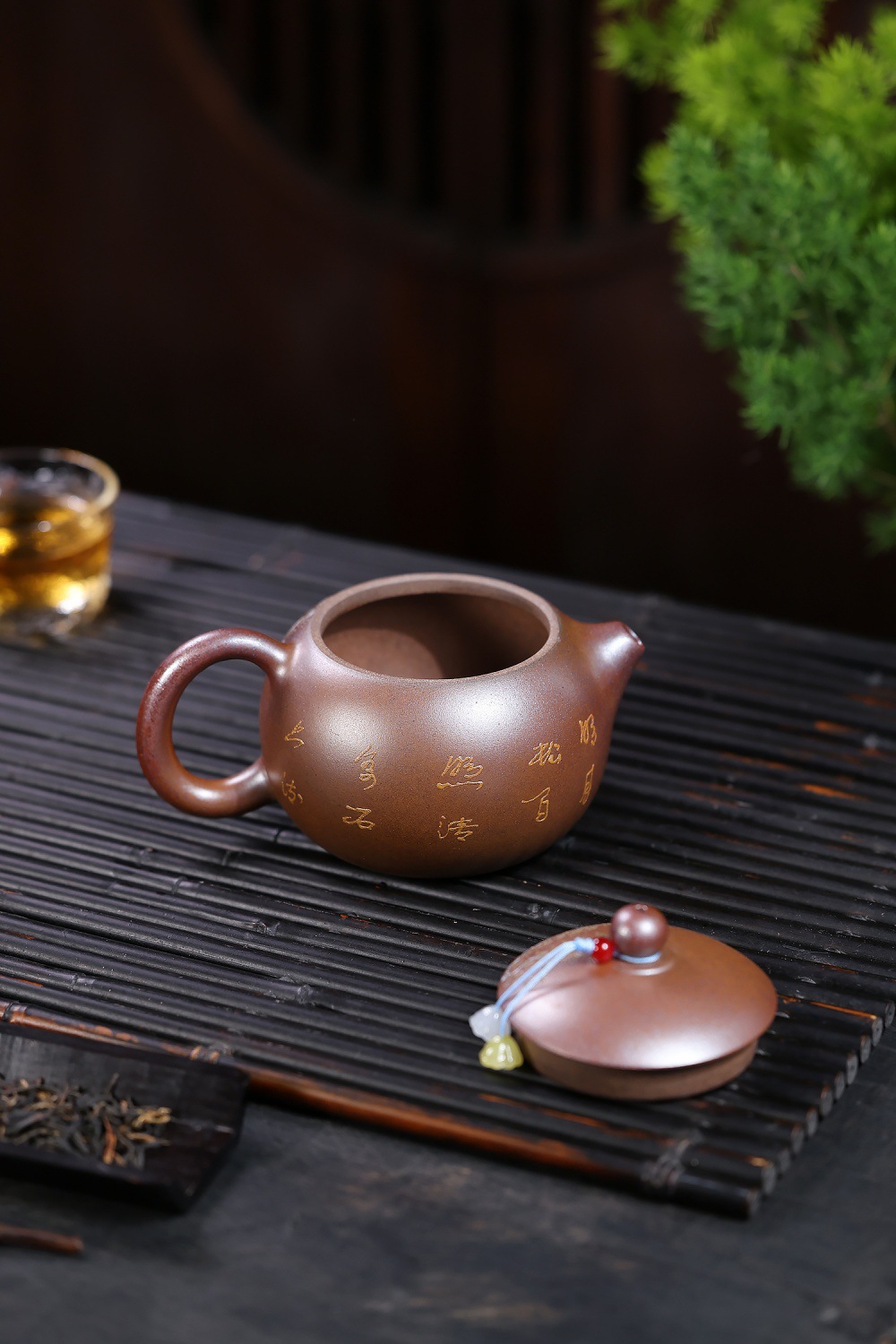 宜興紫砂壺原礦龍骨金砂松趣西施壺(290ml) 商品詳情圖 2