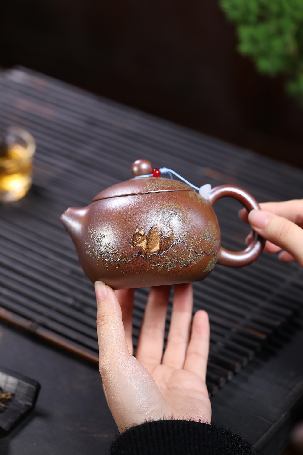 宜興紫砂壺原礦龍骨金砂松趣西施壺(290ml) 商品詳情圖 4