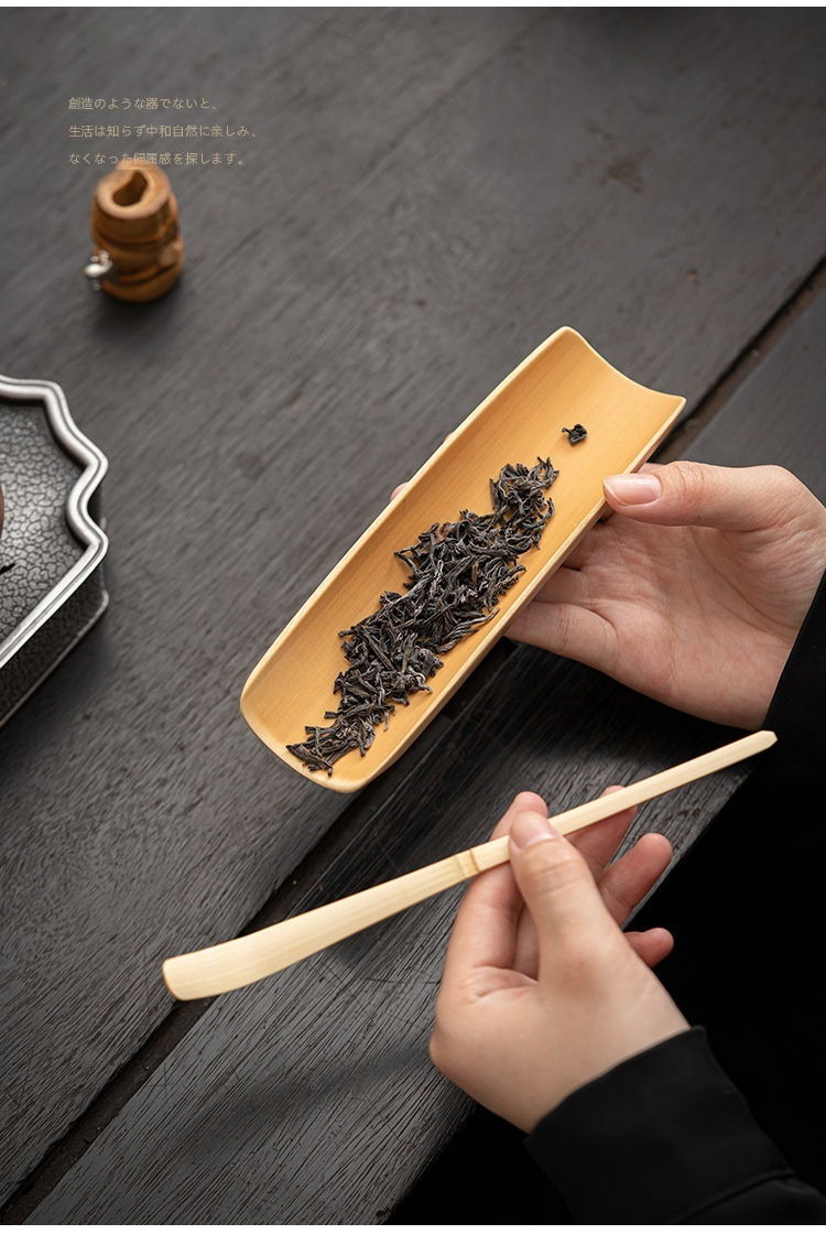 天然竹根茶則茶荷二件套 商品詳情圖 13