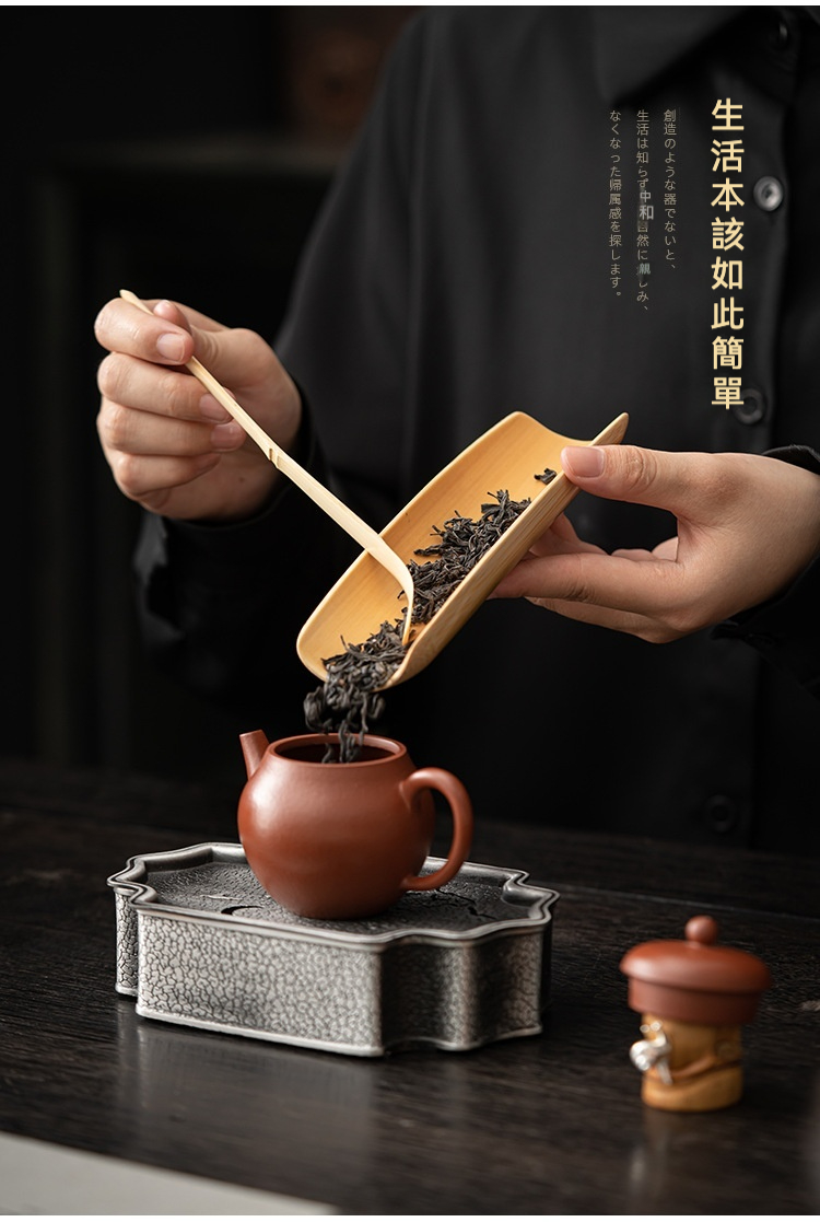 天然竹根茶則茶荷二件套 商品詳情圖 14