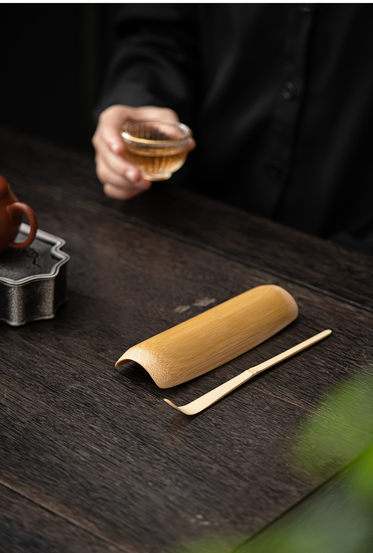 天然竹根茶則茶荷二件套 商品詳情圖 15