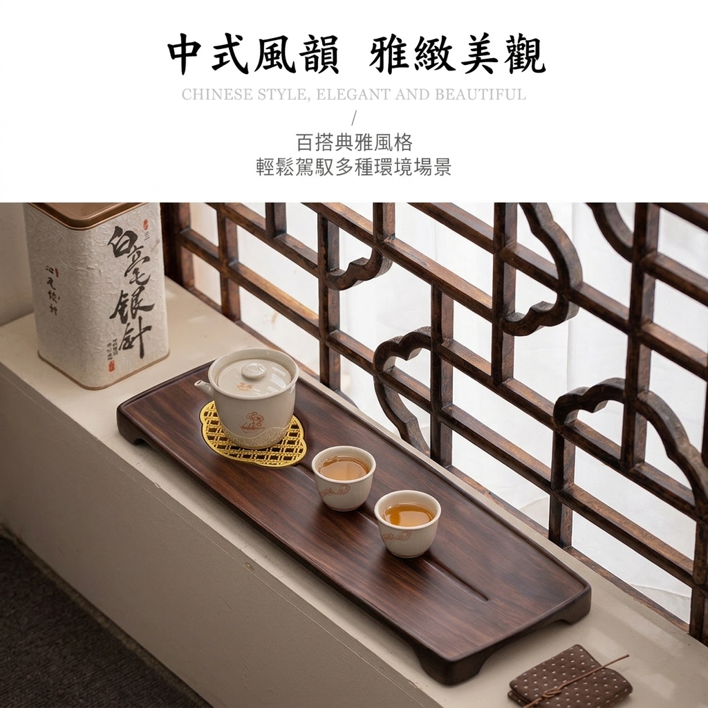 北美黑胡桃木實木輕奢泡茶盤 商品詳情圖 4