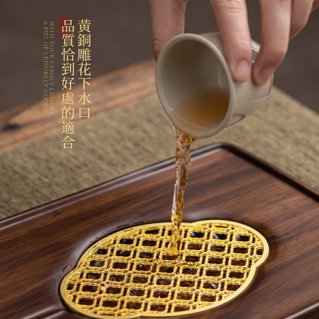 北美黑胡桃木實木輕奢泡茶盤 商品詳情圖 7