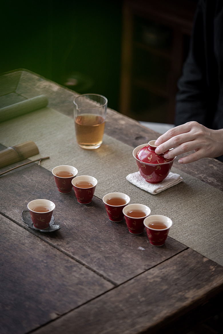 郎紅晚橋閒談秋水蘭花茶具套組禮盒 商品詳情圖 2