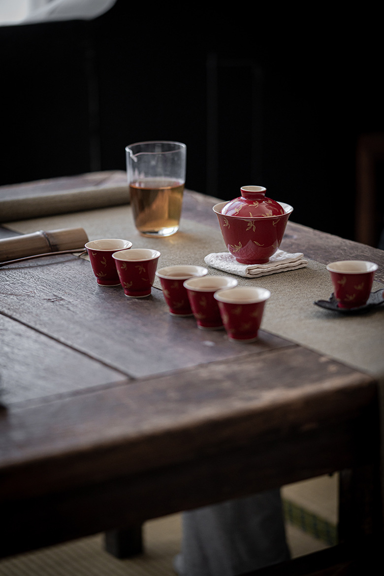 郎紅晚橋閒談秋水蘭花茶具套組禮盒 商品詳情圖 3