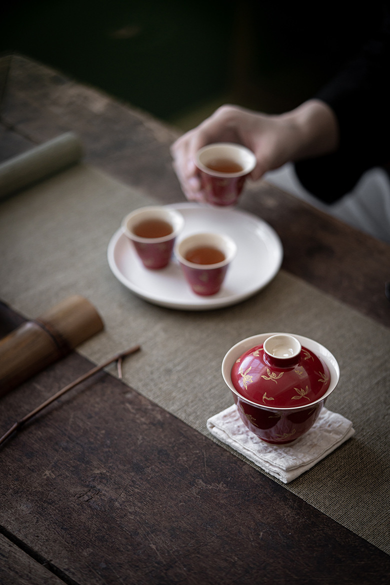郎紅晚橋閒談秋水蘭花茶具套組禮盒 商品詳情圖 8