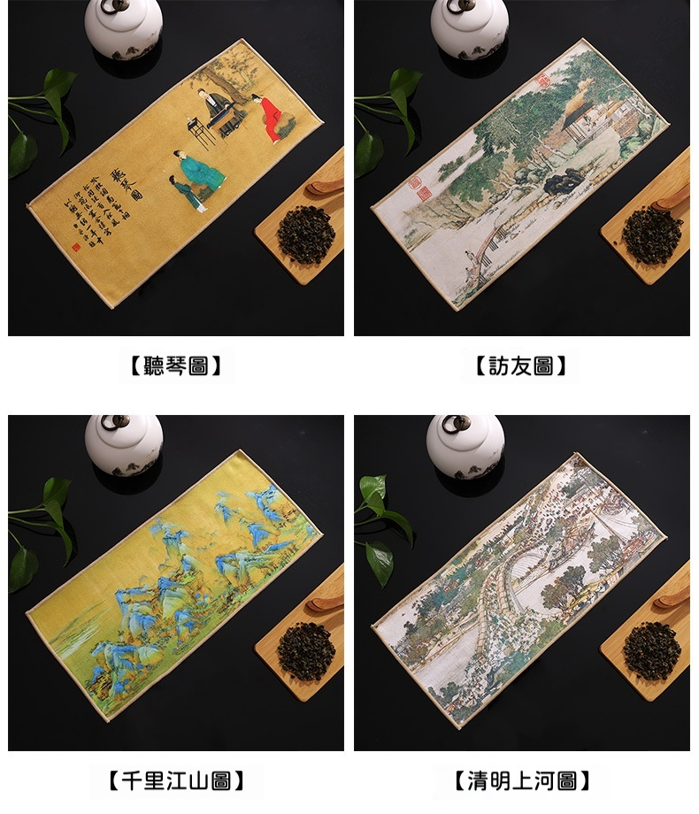 古風麂皮絨雙面茶巾(加厚款) 商品詳情圖 11