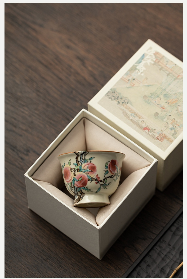 仿古汝窯九桃高腳杯 商品詳情圖 4