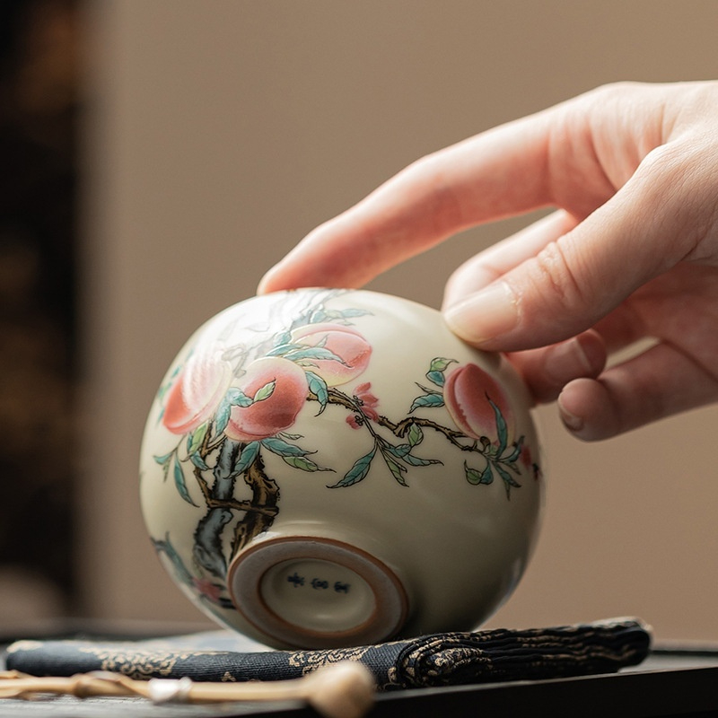 仿古汝窯九桃羅漢杯 商品詳情圖 20