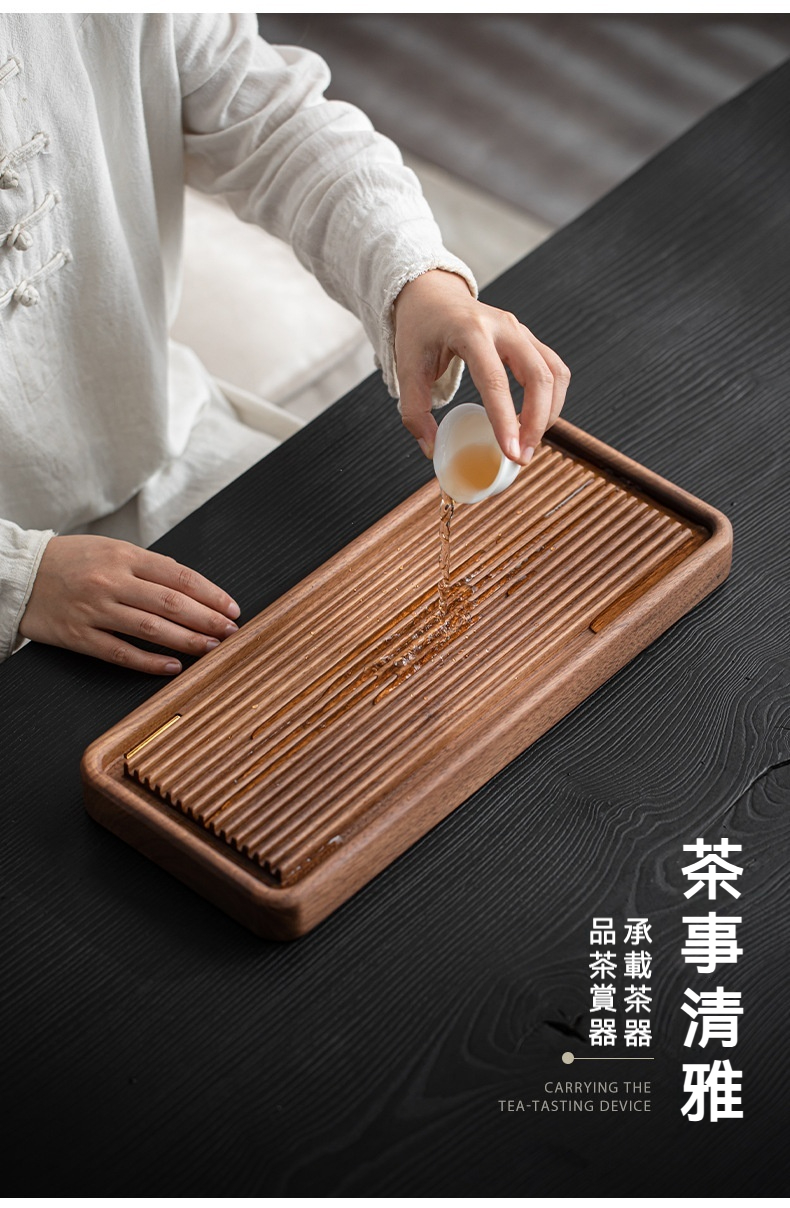 北美胡桃木川流排水茶盤 商品詳情圖 15