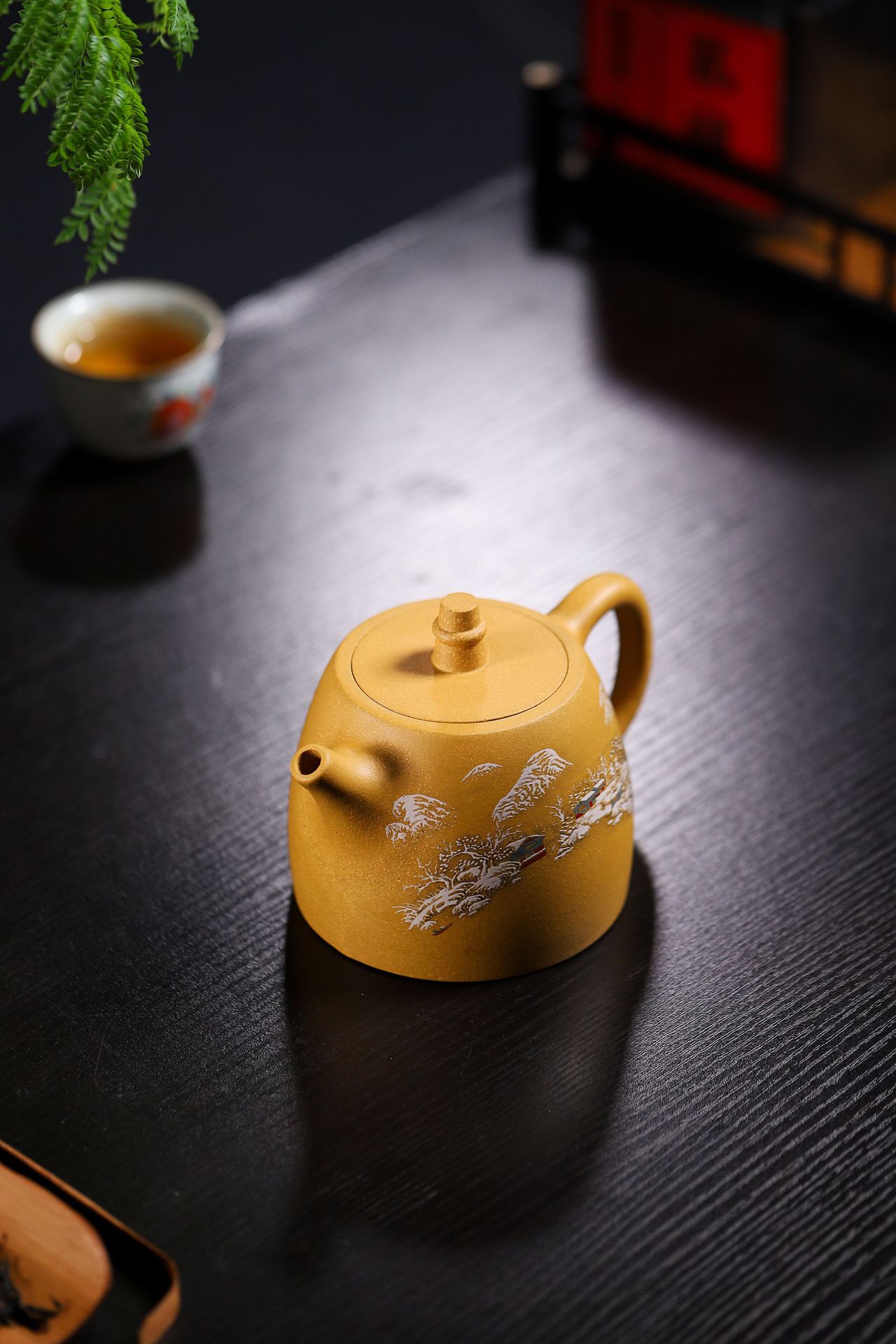 宜興紫砂壺原礦黃金段泥雪山漢鐸壺(500ml) 商品詳情圖 3