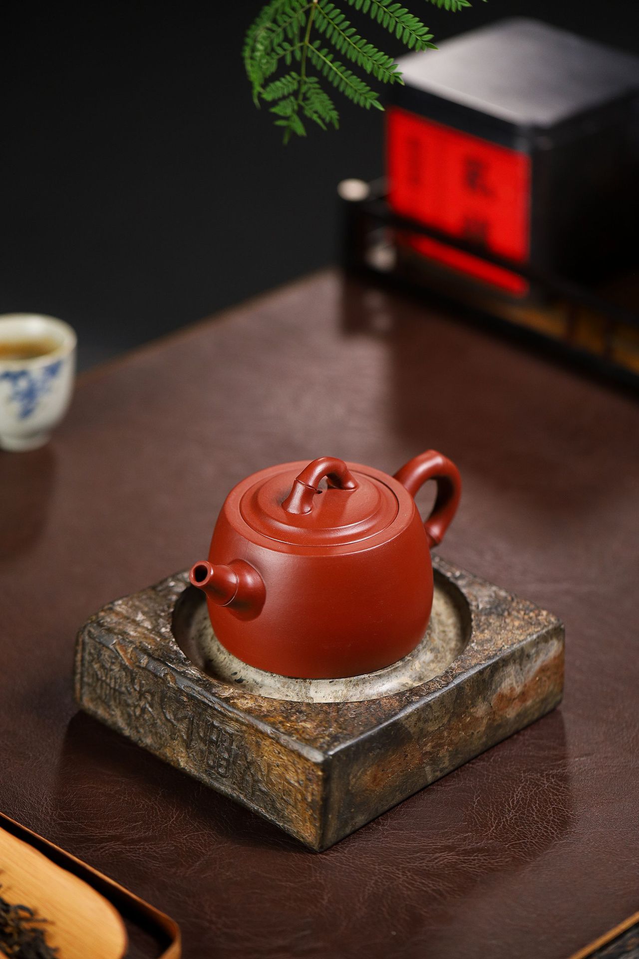 宜興紫砂壺原礦大紅袍竹段井欄壺(270ml) 商品詳情圖 7