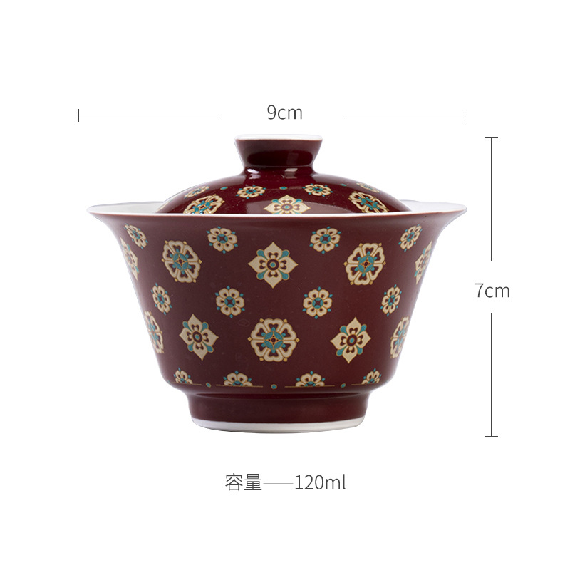 郎紅琵琶紋 - 逸文蓋碗 商品詳情圖 9