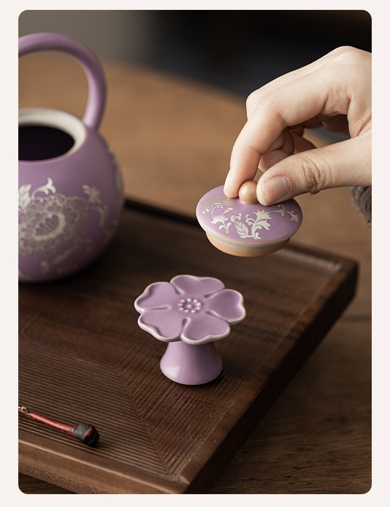 紫汝桃花蓋置 商品詳情圖 3