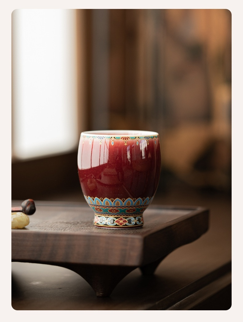 郎红敦煌寶相花品茗杯 商品詳情圖 4