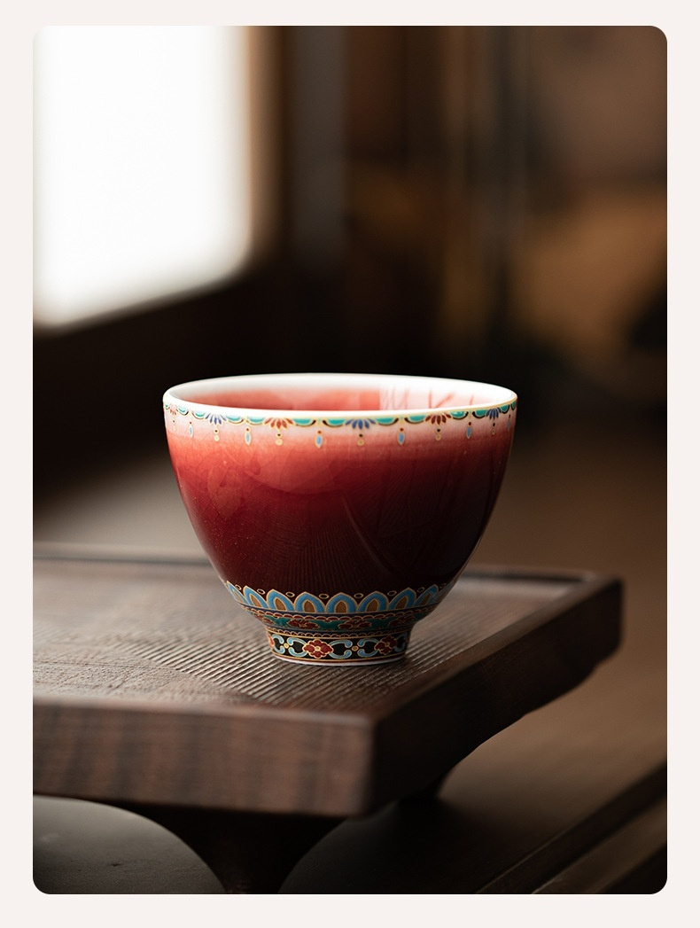郎紅敦煌寶相花將軍品茗杯 商品詳情圖 4