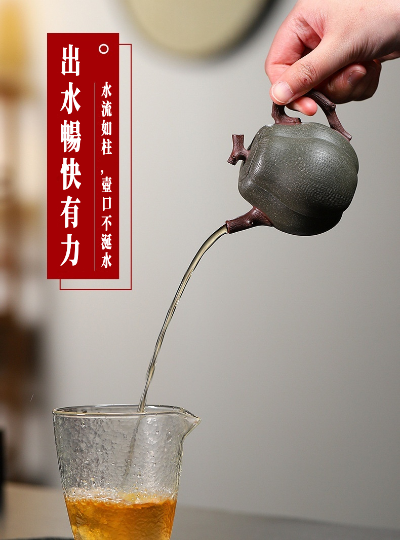 宜興紫砂壺原礦綠泥梨瓜仿生壺 商品詳情圖 17