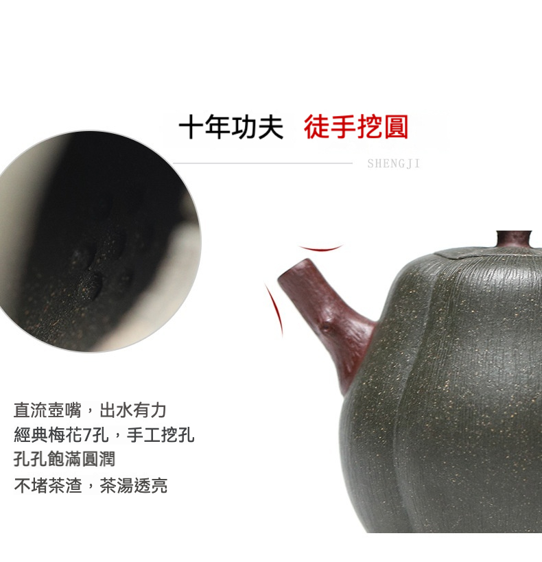 宜興紫砂壺原礦綠泥梨瓜仿生壺 商品詳情圖 21
