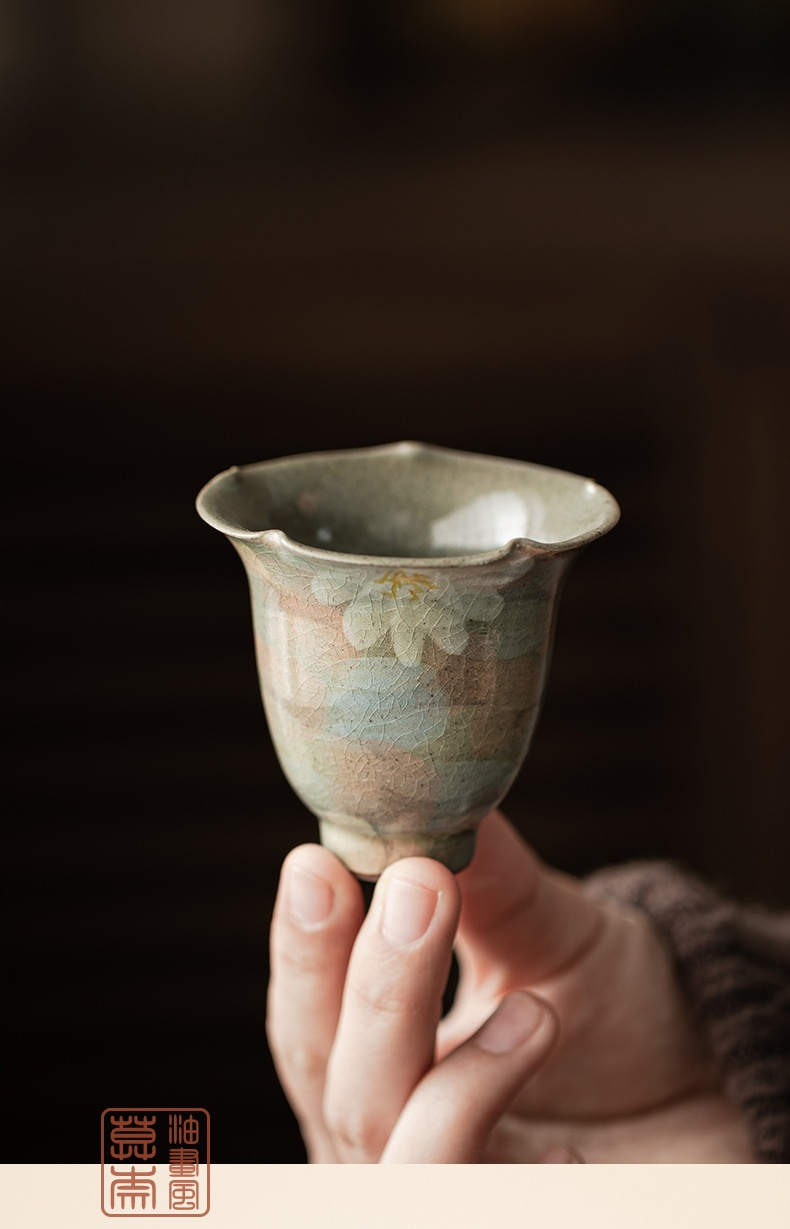 冰片釉手繪雛菊陶瓷茶杯 商品詳情圖 4