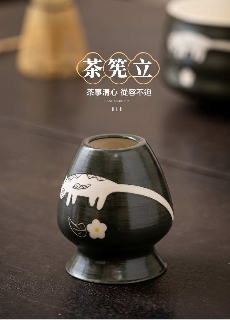點茶 - 粉引手繪日式抹茶四件組 商品詳情圖 10