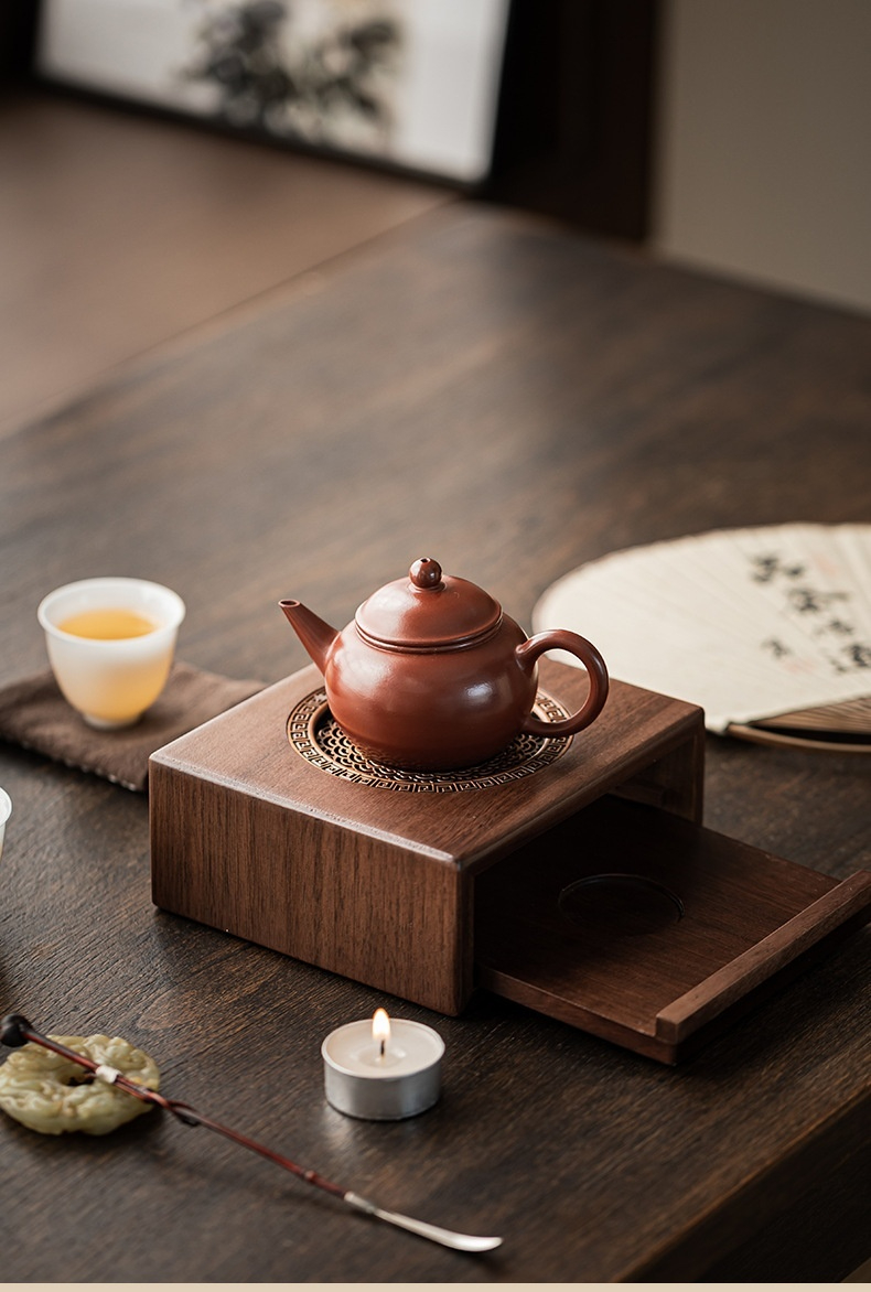 胡桃木温茶器 圍爐煮茶保溫茶爐 茶道配件 商品詳情圖 10